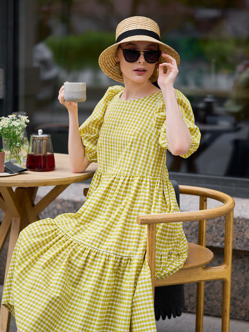 Платье с рукавами-буфами хлопок 100% - Tantino фото 20