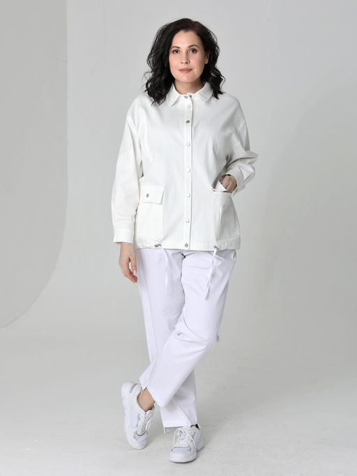 25230 Жакет белый - Dizzyway фото 2