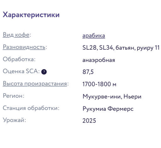 Кения Маганжо анаэробный Свежеобжаренный кофе, 500гр