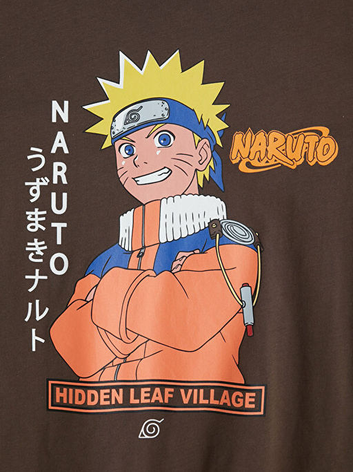 Bisiklet Yaka Naruto Bask?l? Erkek ?ocuk Ti??rt