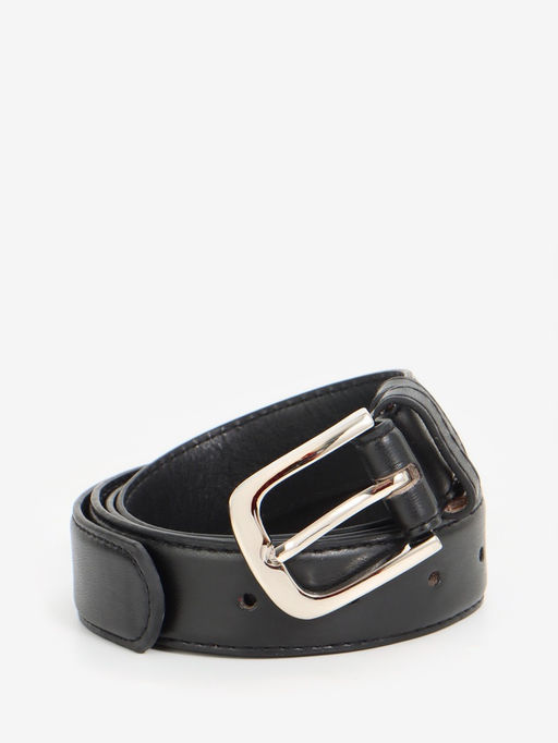 Ремень женский, 110×2.8 см, пряжка металл, серебристая, чёрный