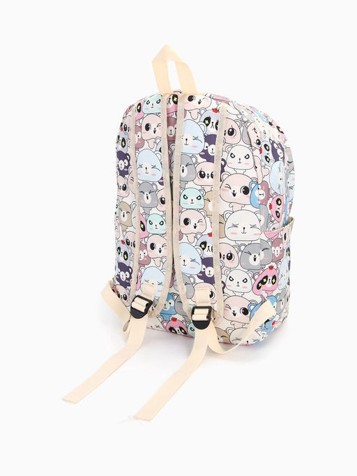 Набор: рюкзак школьный и пенал, с карманами, с принтом, размер 29?12?41 см, розовый/разноцветный