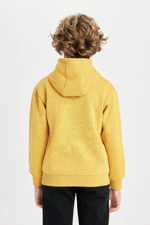 Толстовка оверсайз с капюшоном и принтом для мальчиков - Defacto фото 6