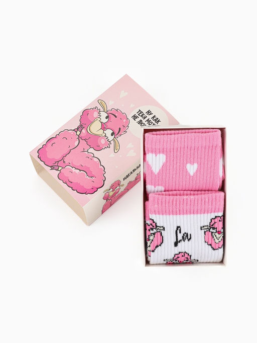 Носки женские KAFTAN Лама, набор 2 пары, размер 36-40