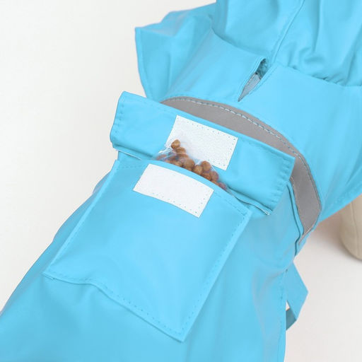 Дождевик для собак, размер XS (ДС 15-20, ОГ 17-22, ОШ 13-17 см), голубой - Simaland фото 19