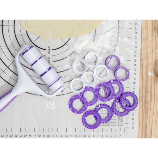 Валик для нарезки теста Доляна Лепота, 12,5?3?19 см, 4 насадки, цвет белый  фото 11