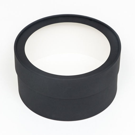Подарочная коробка круглая Black, чёрная, завальцованная с окном, 21?11 см - UPAK LAND фото 3