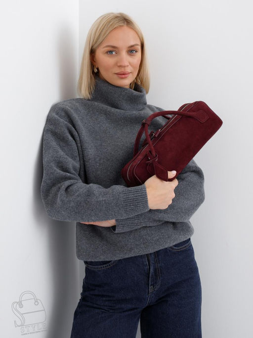 Сумка женская кожаная 999015-1NN wine red Natale Navetta в Новосибирске