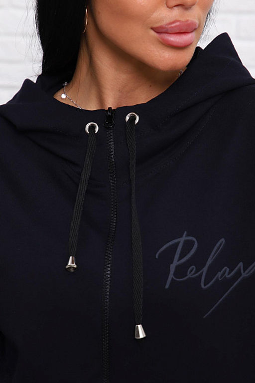 Костюм с брюками, футер с лайкрой 2-х нитка (00907, темно-синий) - Плиона фото 17