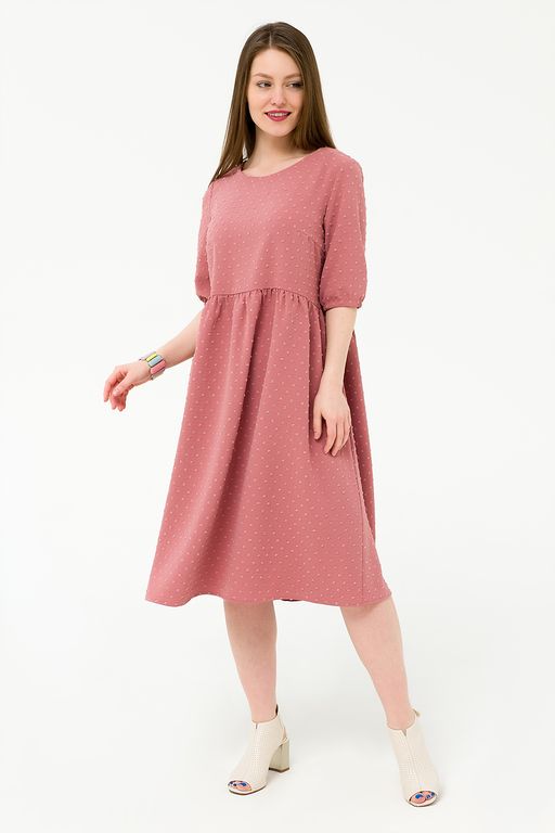 Платье со сборкой брусника - Odis фото 2