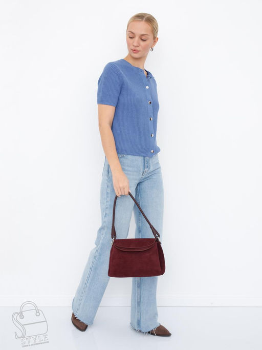 Сумка женская кожаная 2617Y angola red Polina&Eiterou