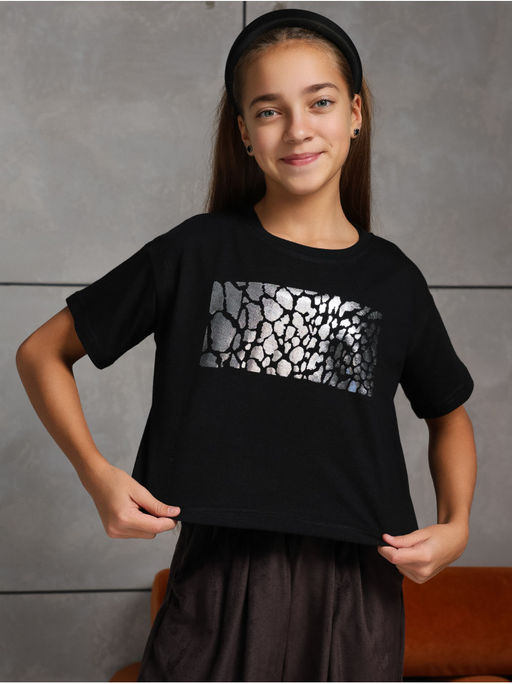 Футболка "Фольга" детская черный