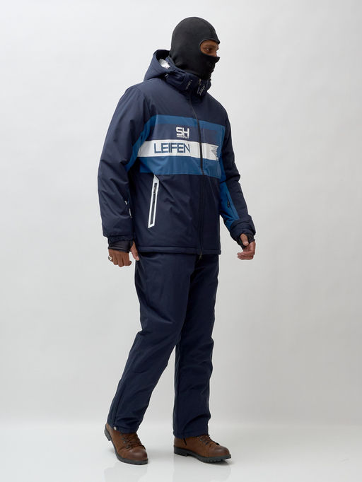 Горнолыжный костюм мужской зимний темно-синего цвета 370TS - Leifensh фото 10