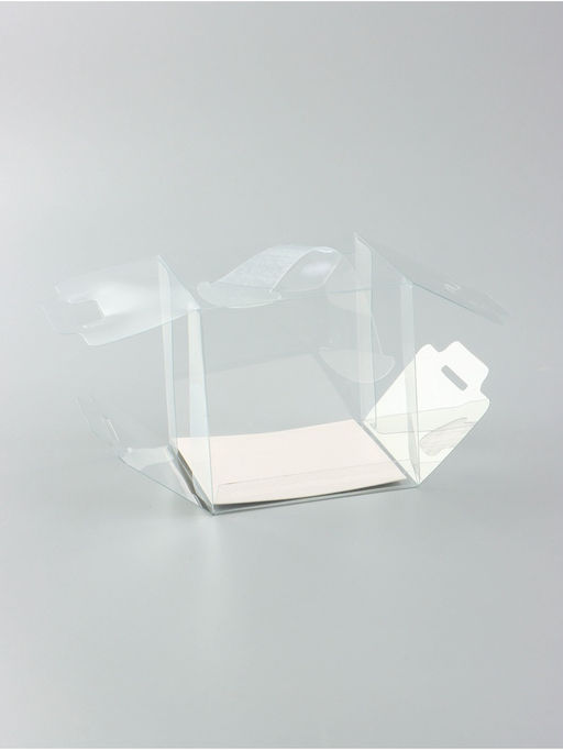 Цена за 2 шт. Коробка из PVC для куличей и десертов, прозрачная, 8.5×8.5×8.5 см