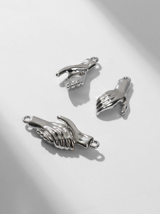 Замок магнитный Руки (набор 2 шт.), цвет серебро