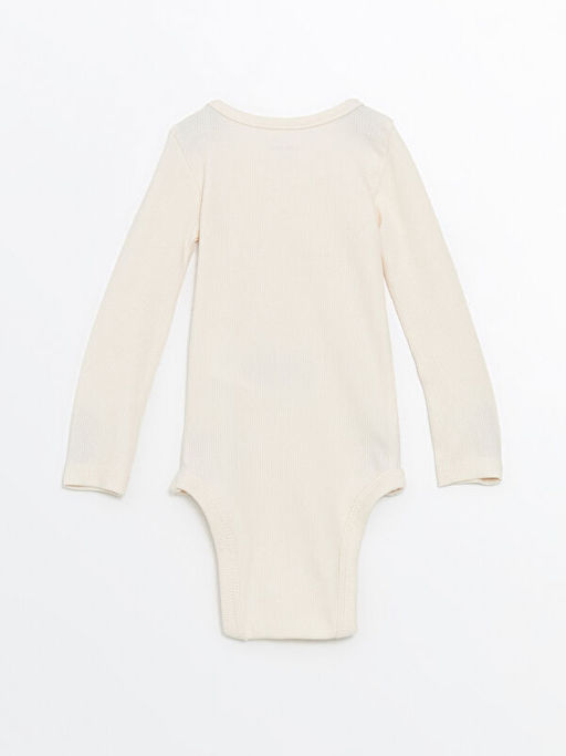 Bisiklet Yaka Uzun Kollu Erkek Bebek ??t??tl? Bodysuit