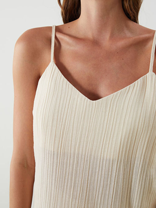 V Yaka Dokulu Kad?n ?ortlu Pijama Tak?m?