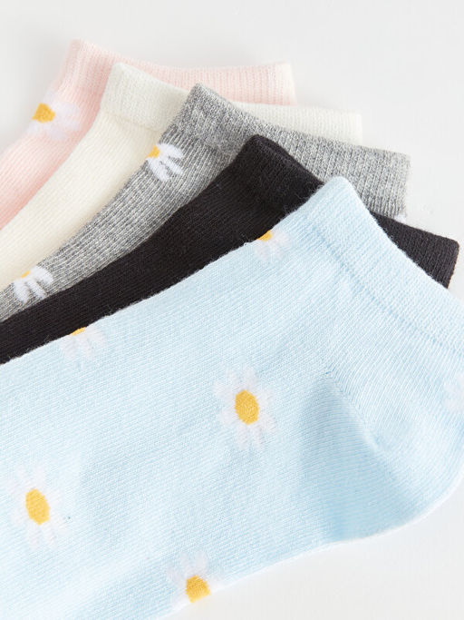 Desenli Kad?n Patik ?orap 5li