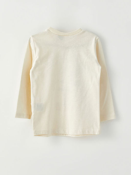 Bisiklet Yaka Uzun Kollu Mickey Mouse Bask?l? Erkek Bebek Ti??rt - Waikiki фото 2