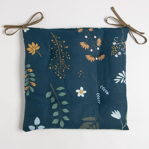 Сидушка на стул Доляна Twilight forest 42х42 см, 100% хлопок, рогожка 164 г/м2  фото 2