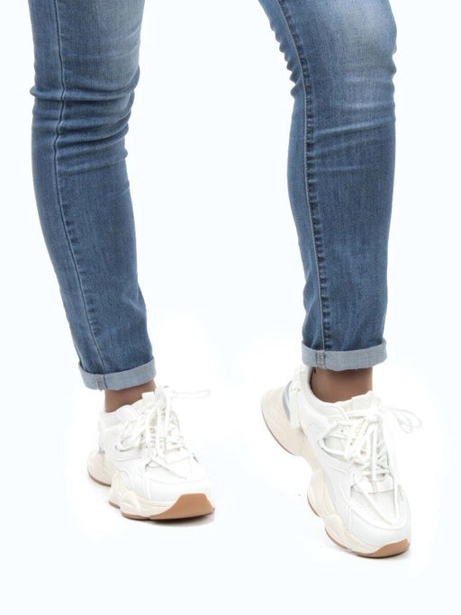 05-6035-7 WHITE Кроссовки женские (искусственные материалы) - No name фото 3