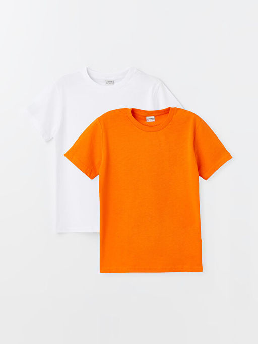 Bisiklet Yaka Basic K?sa Kollu Erkek ?ocuk Ti??rt 2li