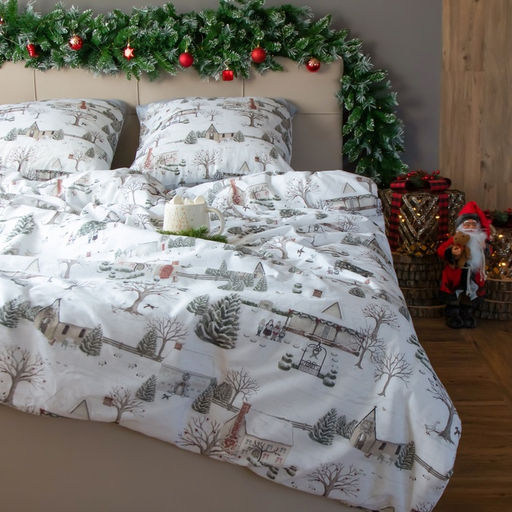 Постельное бельё Этель Winter countryside 2 сп 175х215 см, 200х220 см,70х70 см -2 шт,поплин 125 г/м2 фото 5