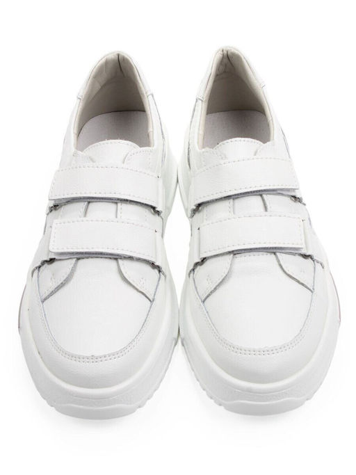 03-C138-9 WHITE Полуботинки спортивные женские (натуральная кожа)