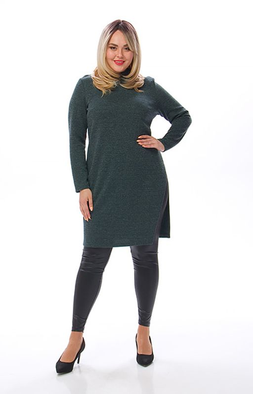 длинная туника-свитер-с глубоким разрезом сбоку. - Ckc collections фото 3