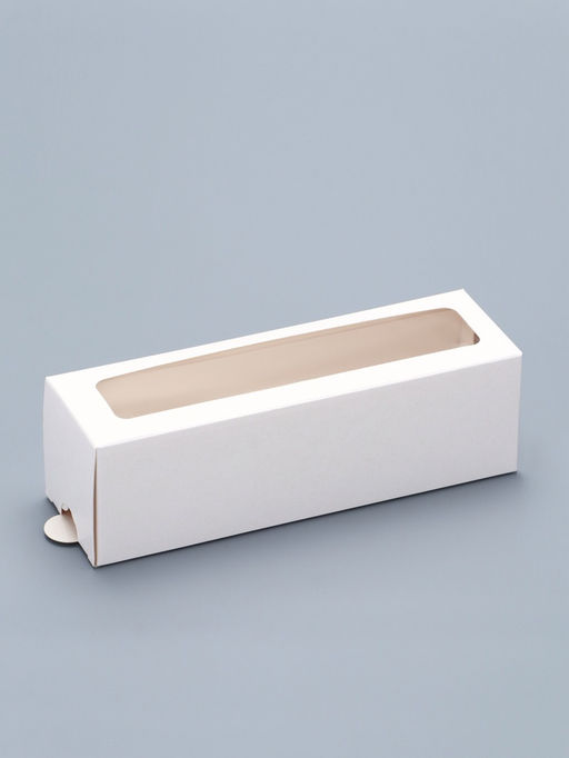 Цена за 5 шт. Коробка для макарун, с ложементом, белая 18 х 5,5 х 5,5 см