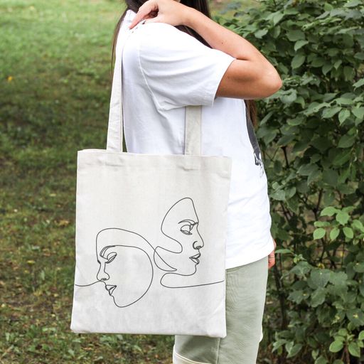 Эко-шоппер из 100% хлопка "TWO FACE"