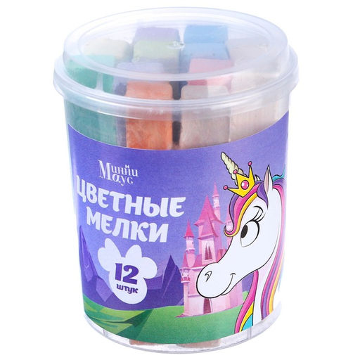 Набор цветных мелков Минни и Единорог, 12 штук, 10 цветов - Disney фото 3