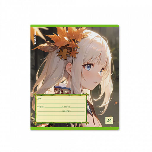 Цена за 10 шт. Тетрадь школьная ученическая ErichKrause Эльфы Аниме, 24 листа, линейка (в плёнке по 10 шт.)_MIX-PACK  фото 6