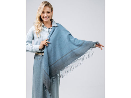 Платок Lanotti двухсторонний Синий амбре /№54