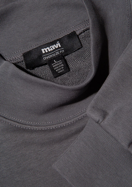 Mavi Muhur Logo Bask?l? Koyu Gri Sweatshirt  фото 6