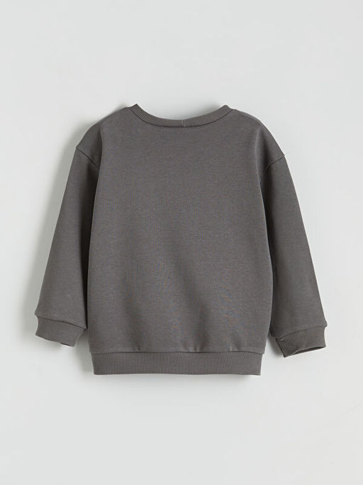 Bisiklet Yaka Erkek ?ocuk Kal?n Sweatshirt