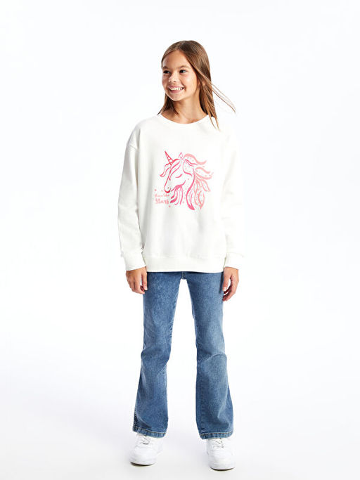 Bisiklet Yaka K?z ?ocuk Sweatshirt - Waikiki фото 4