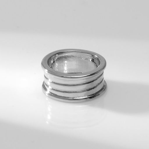 Кольцо металл Тренд катушка, цвет серебро, размер 18