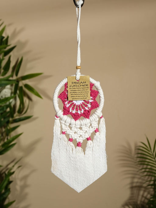 Ловец снов «Красный цветок», 12×33 см