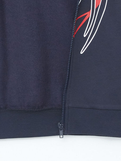 Spiderman Bask?l? Erkek ?ocuk Fermuarl? Sweatshirt