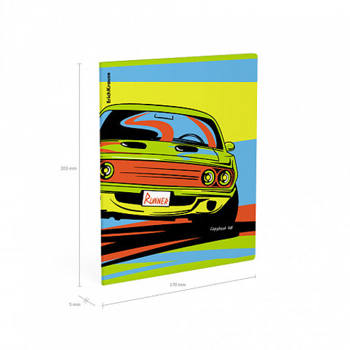 Цена за 5 шт. Тетрадь общая ученическая ErichKrause Neon Car, 48 листов, клетка, глянцевая ламинация_MIX-PACK  фото 10