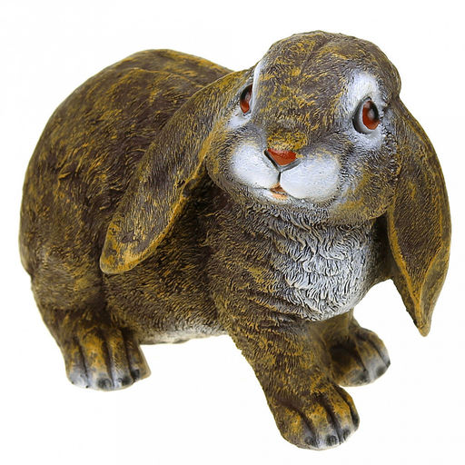 Скульптура-фигура для сада из полистоуна "Заяц вислоухий сидячий" 16х19см (Россия)