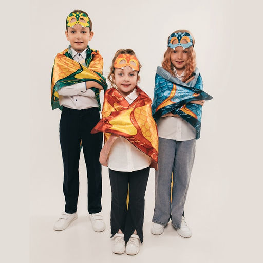 Карнавальный набор «Прикольная Змея», накидка, маска, синий