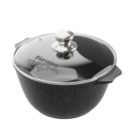 Кастрюля алюмин. 3л (АП) гранит black (43802) (Мечта)