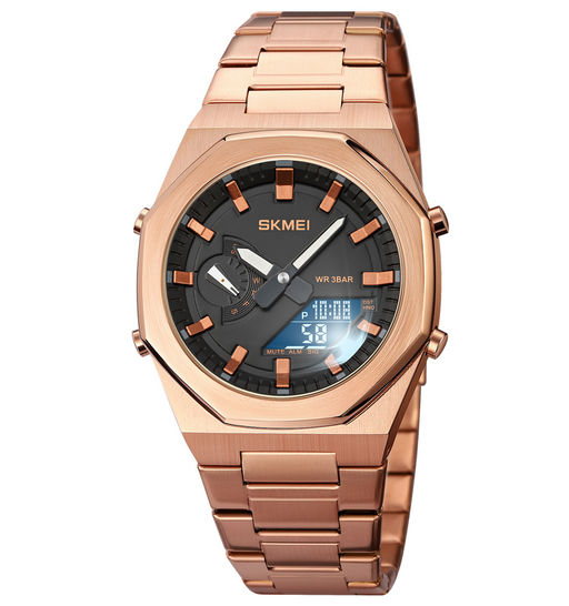 Часы наручные Skmei мужские электронные спортивные 1816rose-gold-black