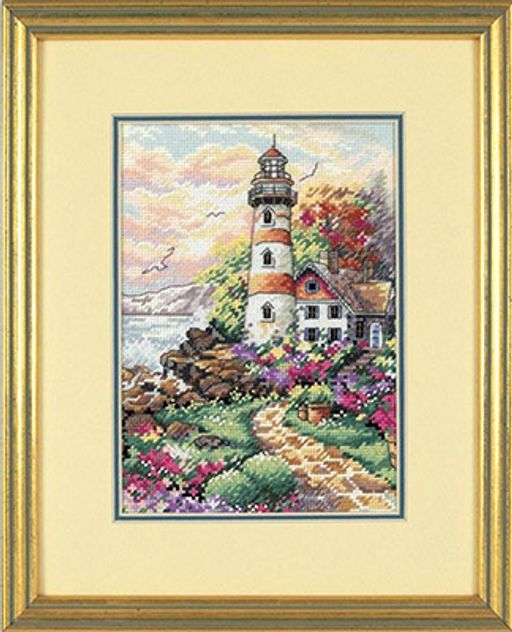 Набор для вышивания DIMENSIONS 06883 Маяк на рассвете 13 x 18 см