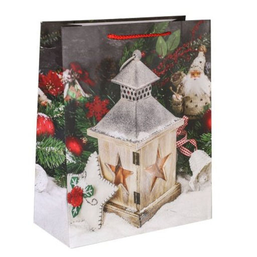 Цена за 12 шт. Пакет подарочный 18x23x10см / 5383M /уп 12/720/Новый год - Галеонтрейд фото 2
