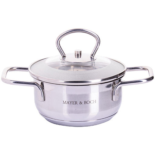 25404 Кастрюля с крышкой 0,6 л нерж/сталь МВ (х8) - Mayer&boch фото 2