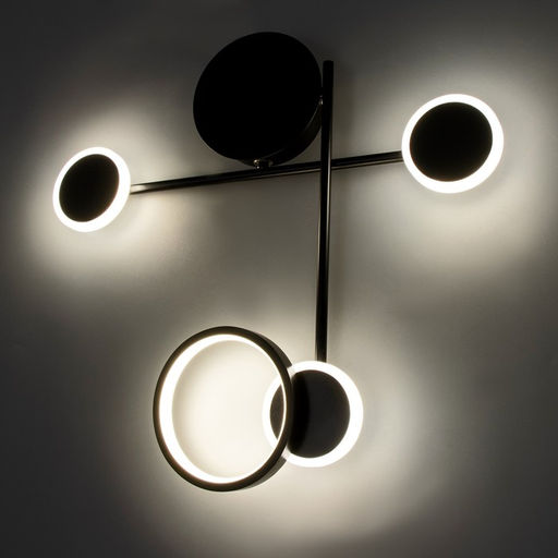 Бра «Крампл» LED 24 Вт 3000К черный 47×47×6.5 см
