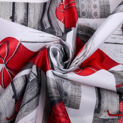 Штора для ванной Доляна «Сердца», 180×180 см